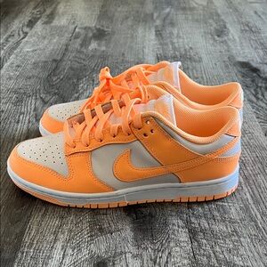 Nike Vibrant Orange and White Dunks